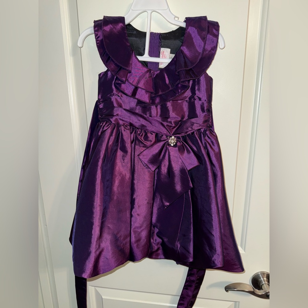 Cinderella Couture Girls Formal Dress (Shinny Purple) size 4